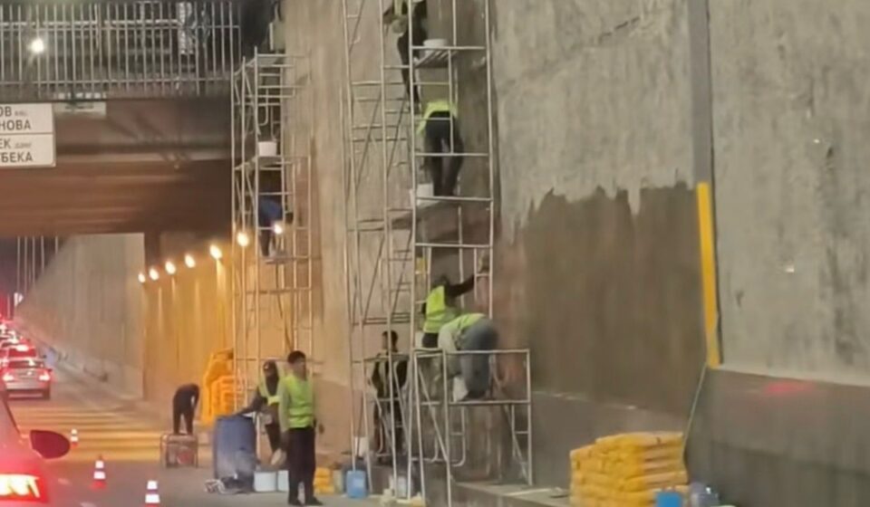 Акимат объяснил замену облицовки на развязке Саина